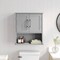 Flash Furniture Vega Wall Mounted Bathroom Medicine Cabinet Storage Organizer w/Two Magnetic Closure Doors FS-VEGA-BATH-5-GY-GG - alternate 1